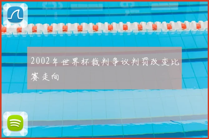 2002年世界杯裁判争议判罚改变比赛走向